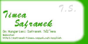 timea safranek business card